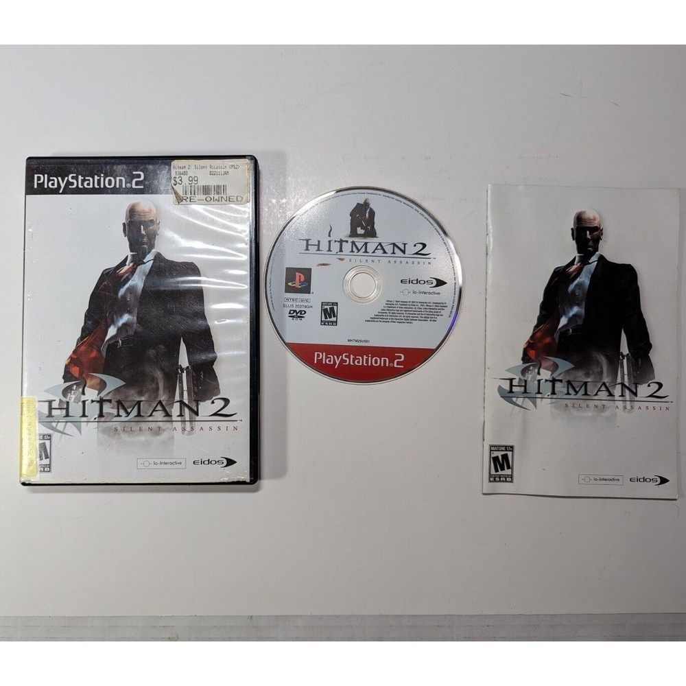 Hitman 2: Silent Assassin Greatest Hits (PS2 PlayStation 2,‎ 2003) with Manual